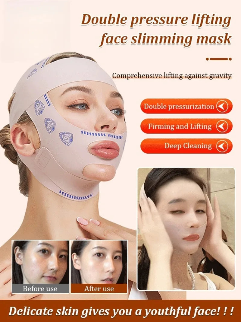 Luxury V-Line Lifting Mask – Chin & Cheek Sculpting Bandage for Firming & Anti-Aging