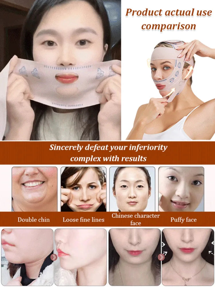 Luxury V-Line Lifting Mask – Chin & Cheek Sculpting Bandage for Firming & Anti-Aging