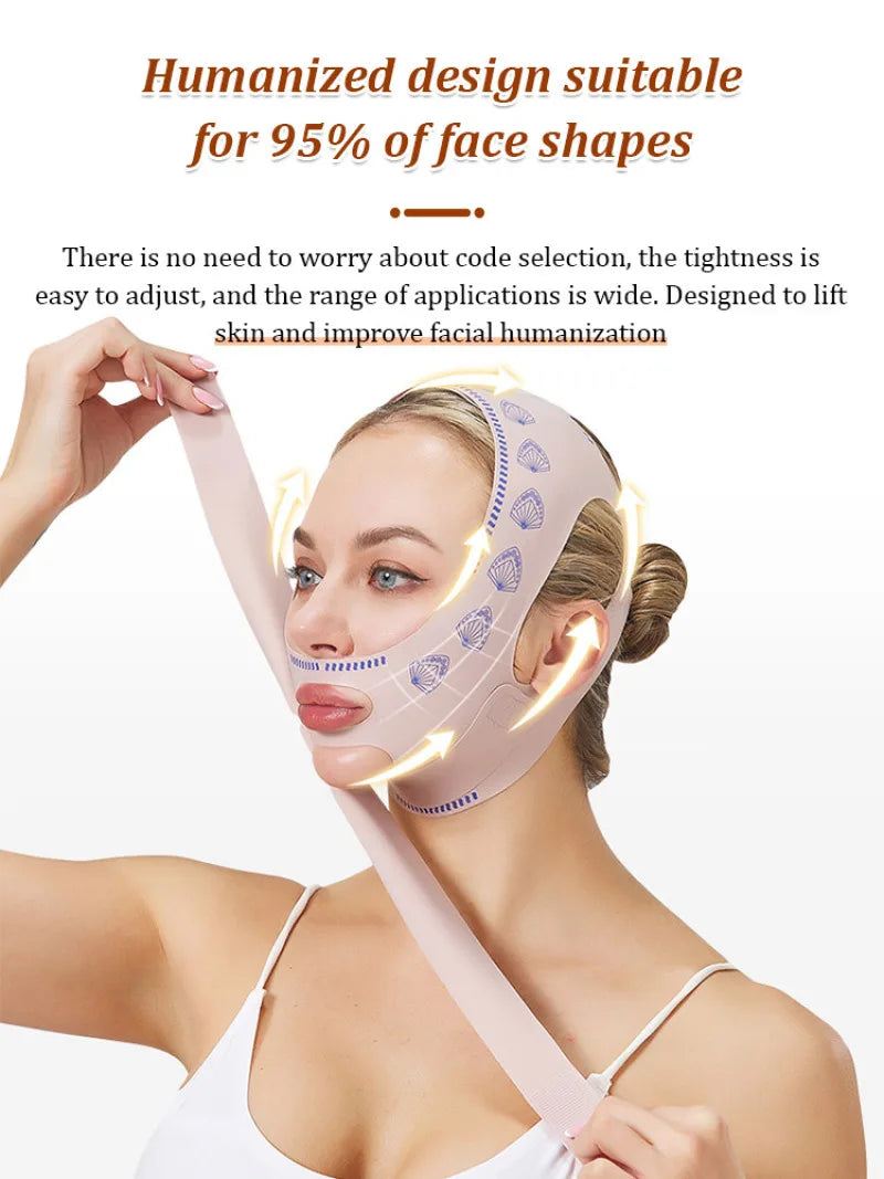 Luxury V-Line Lifting Mask – Chin & Cheek Sculpting Bandage for Firming & Anti-Aging